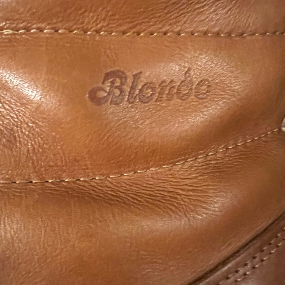 Vintage BLONDO Brown Leather Ankle Boots with Zipper - Picture 7 of 9